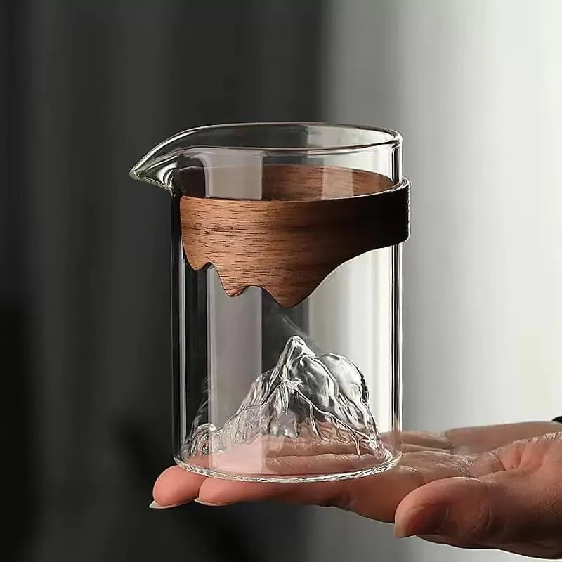The decanter held in one hand